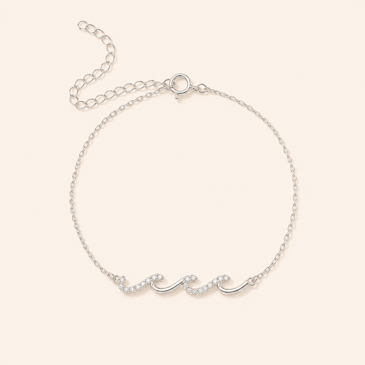 Wave Bracelet - S925 sterling silver jewelry - Kynd Co.