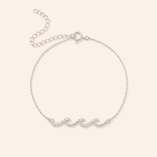 Wave Bracelet - S925 sterling silver jewelry - Kynd Co.