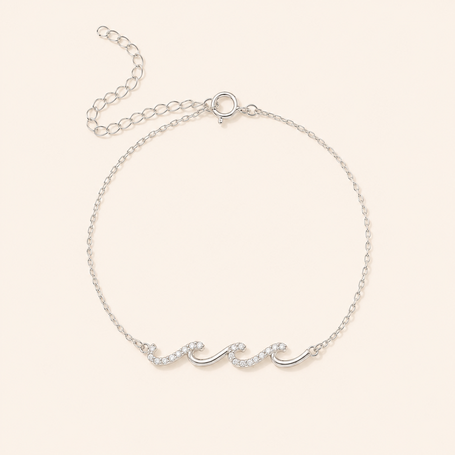 Wave Bracelet - S925 sterling silver jewelry - Kynd Co.