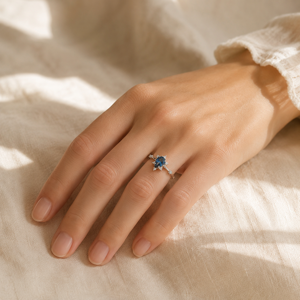 The Blue Teardrop Ring — For My Mom