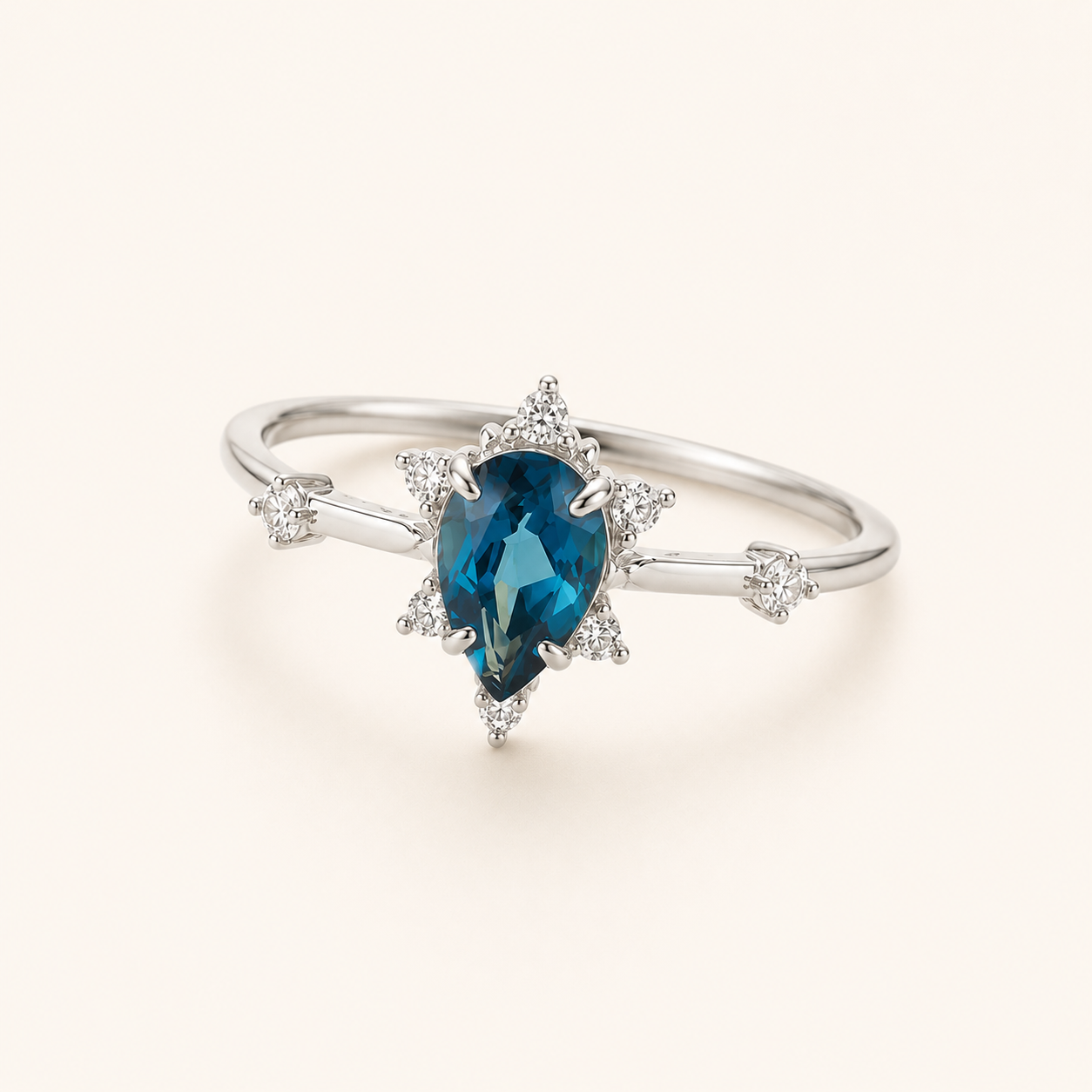 The Blue Teardrop Ring — For My Mom