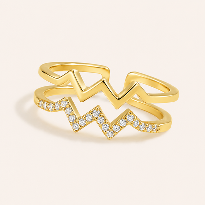 Zigzag Ring - gold-plated sterling silver - Kynd Co.