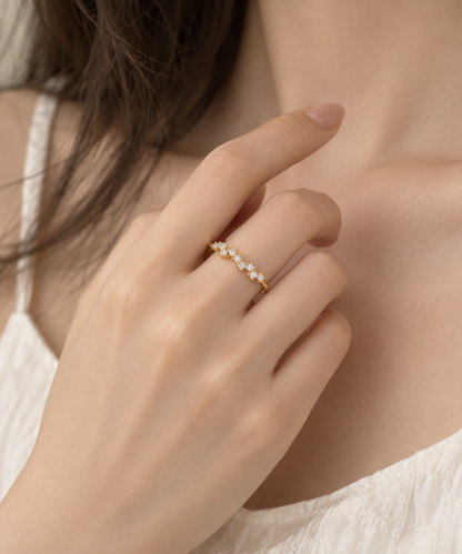 One Month, One Memory Dainty Birthstone Band