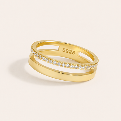 Double Eternity Ring - S925 sterling silver jewelry - Kynd Co.