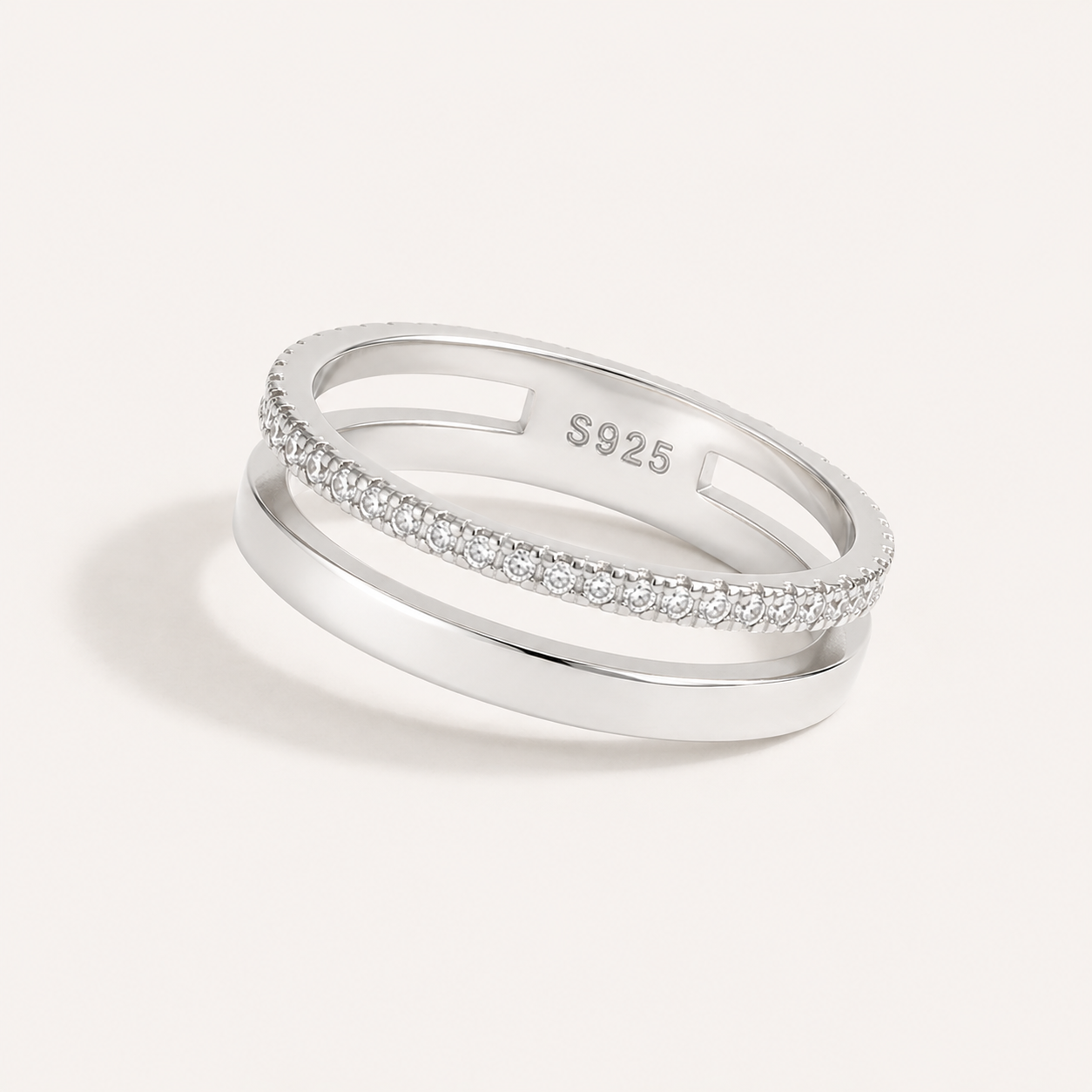 Double Eternity Ring - S925 sterling silver jewelry - Kynd Co.