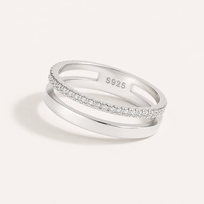 Double Eternity Ring - S925 sterling silver jewelry - Kynd Co.