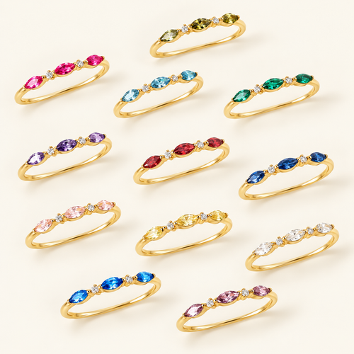 Your Month, Your Story Marquise Birthstone Ring