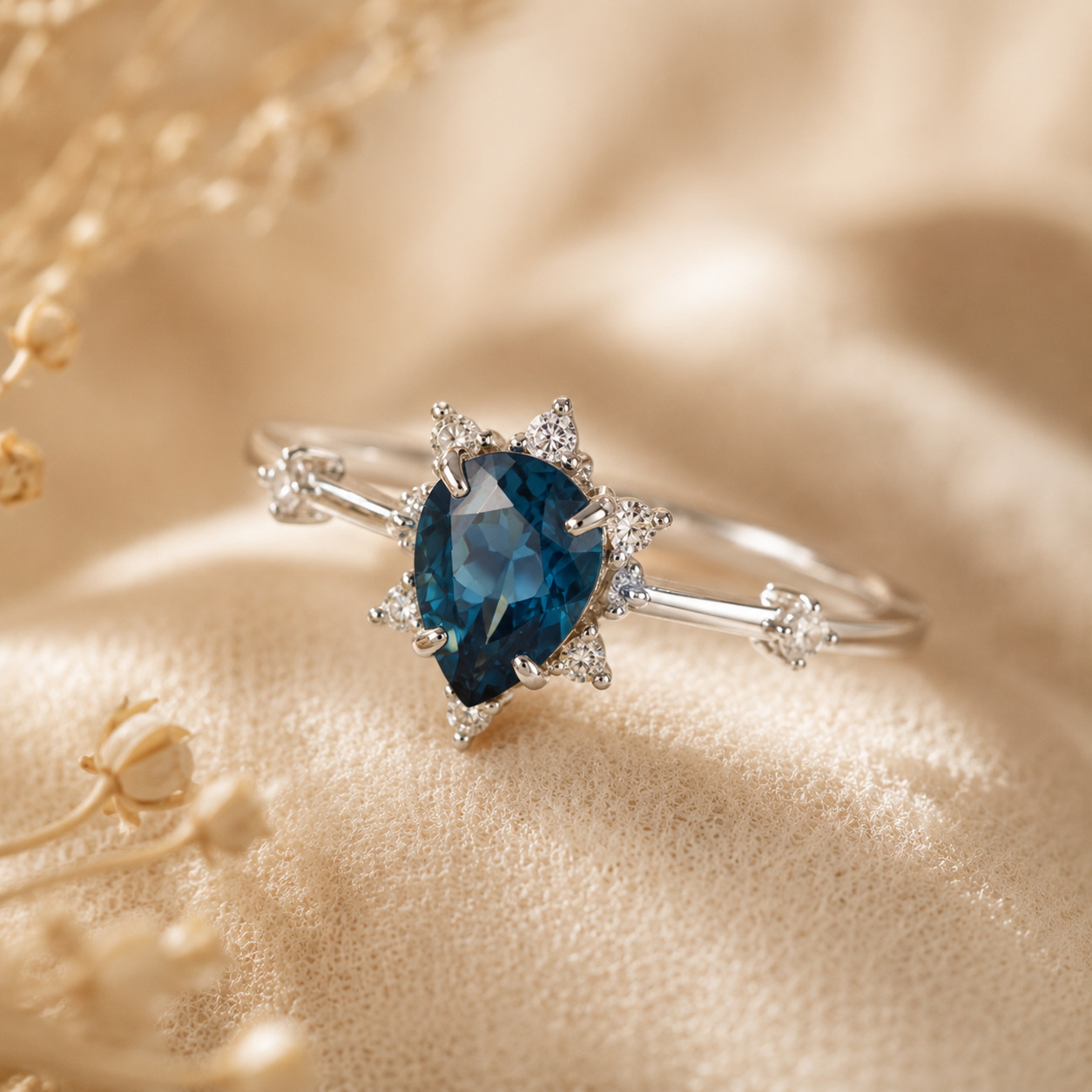 The Blue Teardrop Ring — For My Mom
