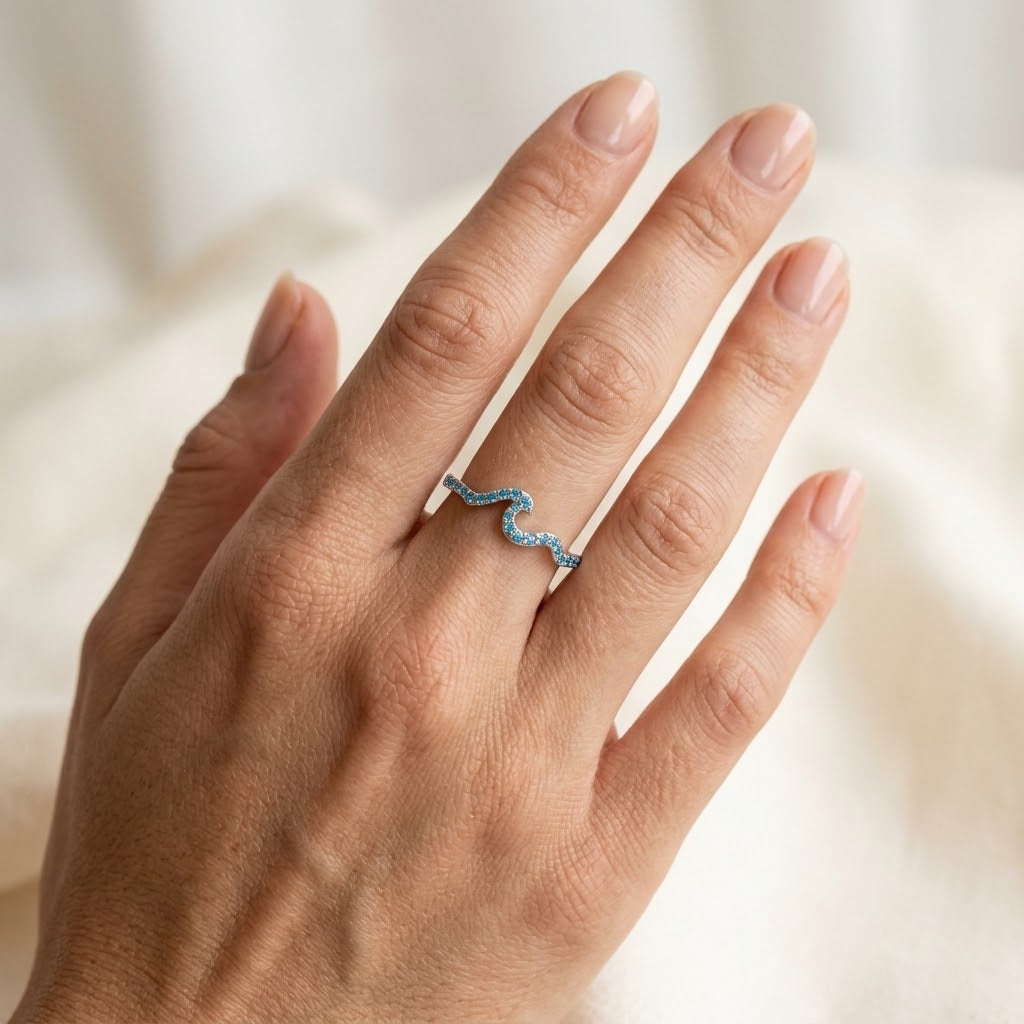 Miles Apart, Same Ocean — Wave Ring for Best Friend — Kynd Co