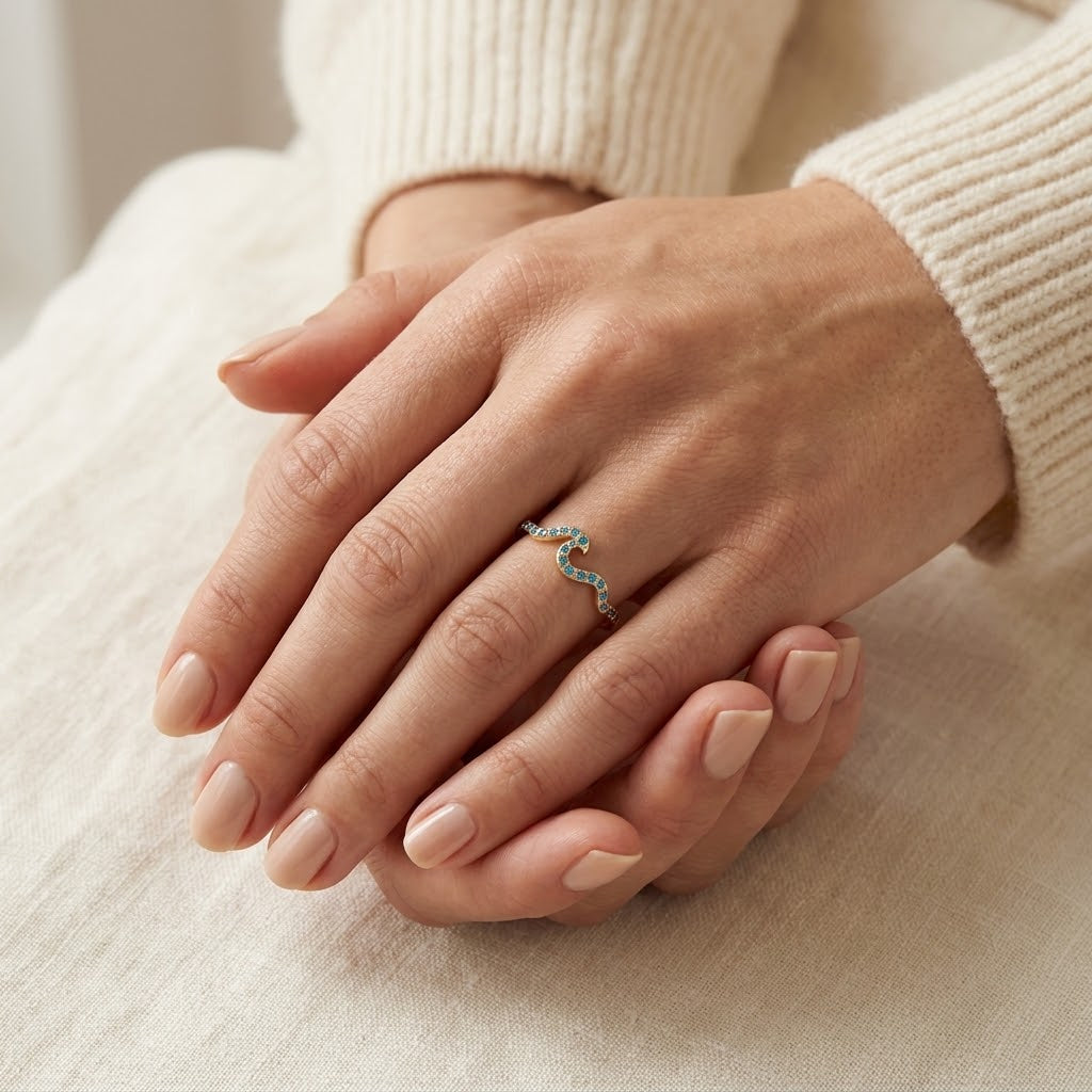 Miles Apart, Same Ocean — Wave Ring for Best Friend — Kynd Co