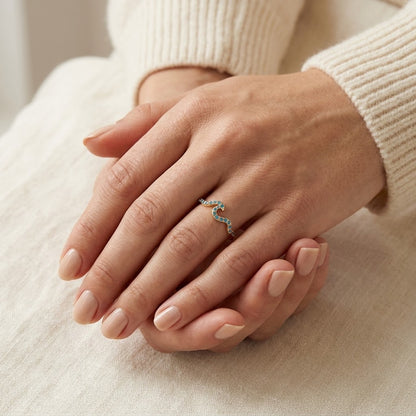 Miles Apart, Same Ocean — Wave Ring for Best Friend — Kynd Co
