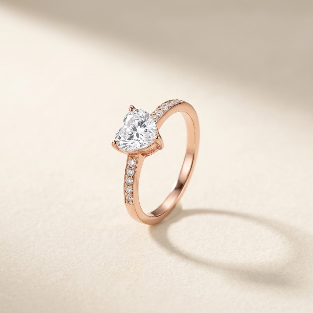 My Heart Picked You — Heart Solitaire Ring for Best Friend — Kynd Co