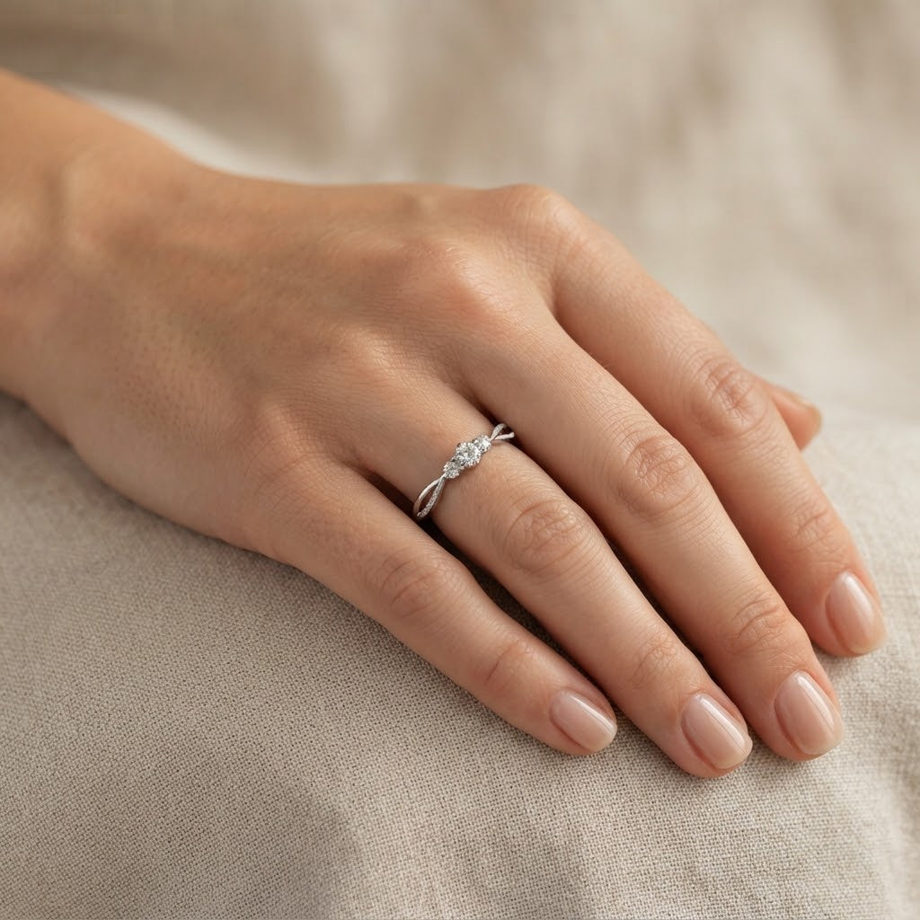 Then, Now, Always — Trio Stone Ring for Mom