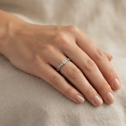 Then, Now, Always — Trio Stone Ring for Mom