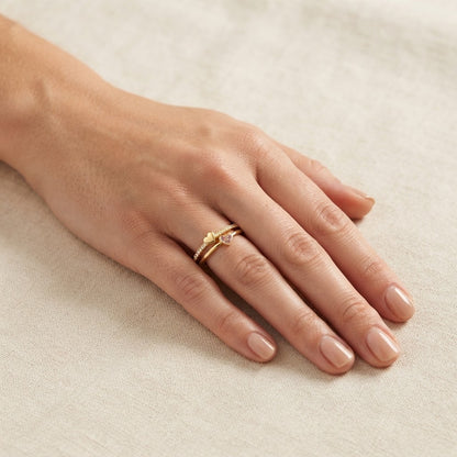 Two Hearts, One Ring — Double Heart Ring for Mom