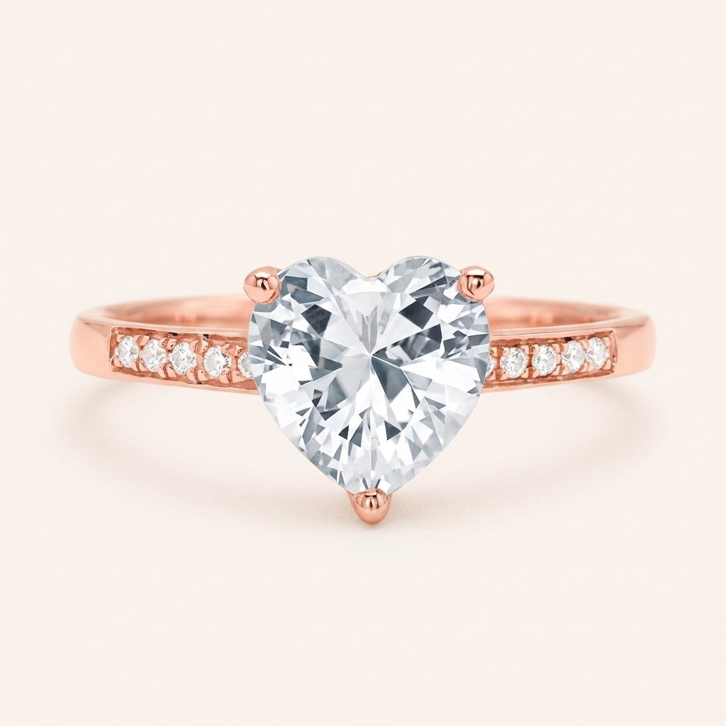 My Heart Picked You — Heart Solitaire Ring for Best Friend — Kynd Co