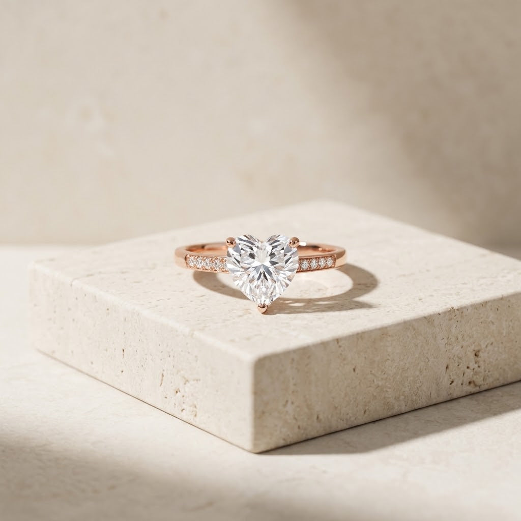 My Heart Picked You — Heart Solitaire Ring for Best Friend — Kynd Co