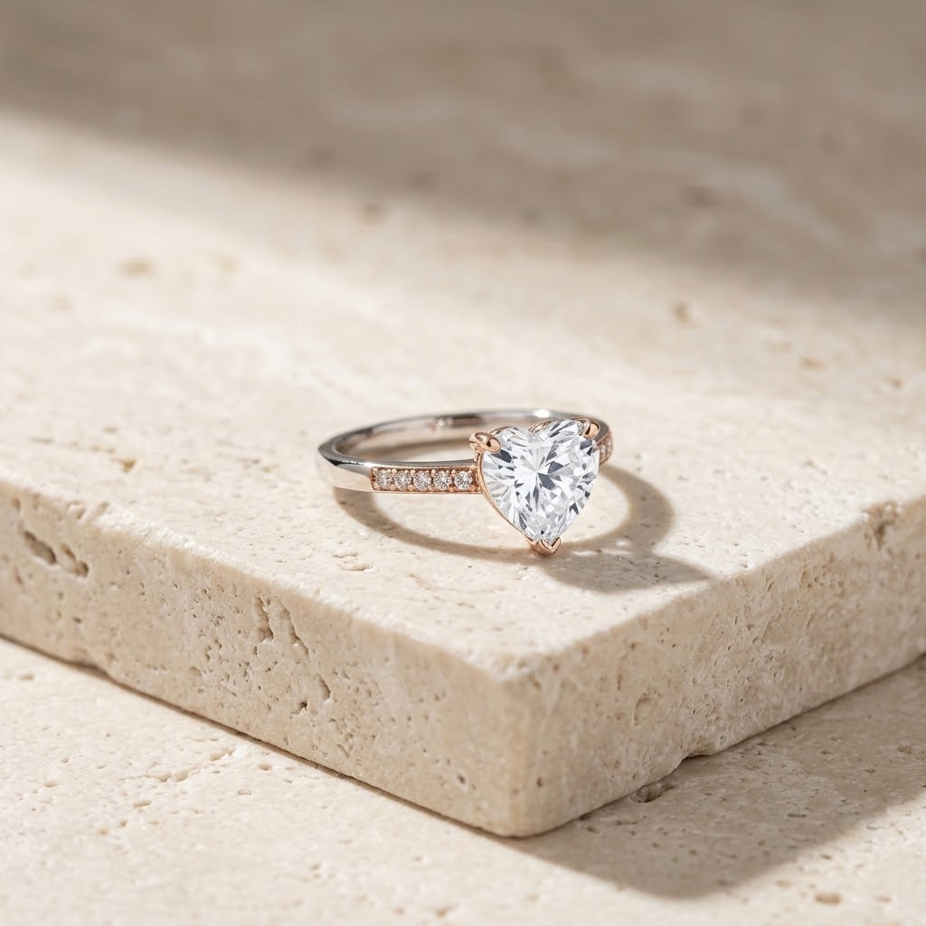 My Heart Picked You — Heart Solitaire Ring for Best Friend — Kynd Co