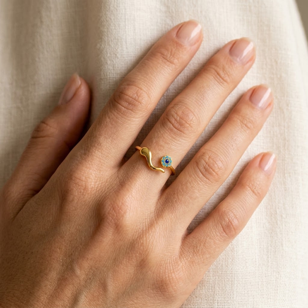 Protecting My Own Peace — Evil Eye Ring for Yourself — Kynd Co