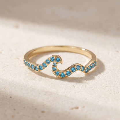 Miles Apart, Same Ocean — Wave Ring for Best Friend — Kynd Co