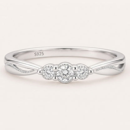 Then, Now, Always — Trio Stone Ring for Mom