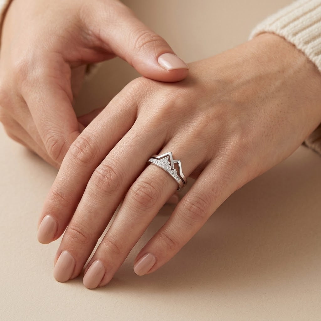 She Moves Mountains — Mountain Ring for Sister