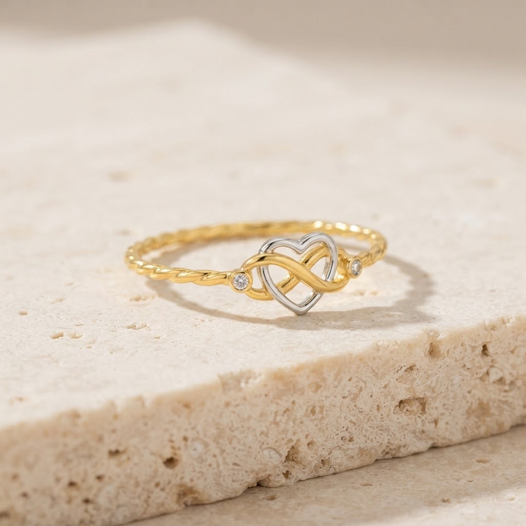Forever Starts With Us — Infinity Heart Ring for Wife