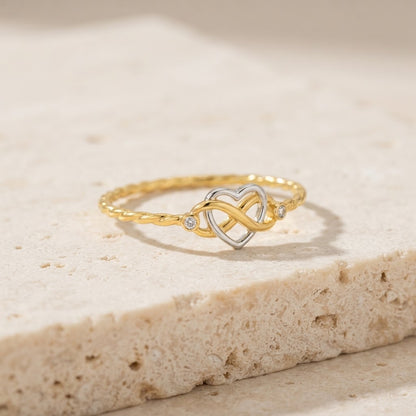 Forever Starts With Us — Infinity Heart Ring for Wife
