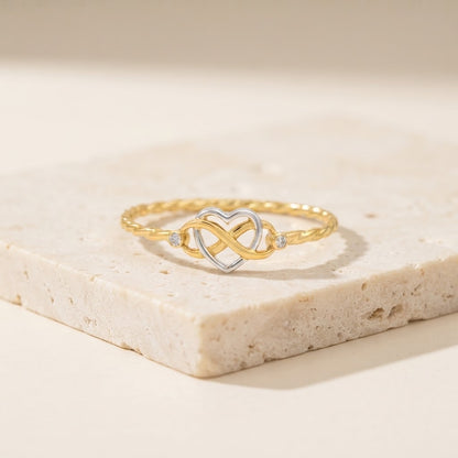 Forever Starts With Us — Infinity Heart Ring for Wife