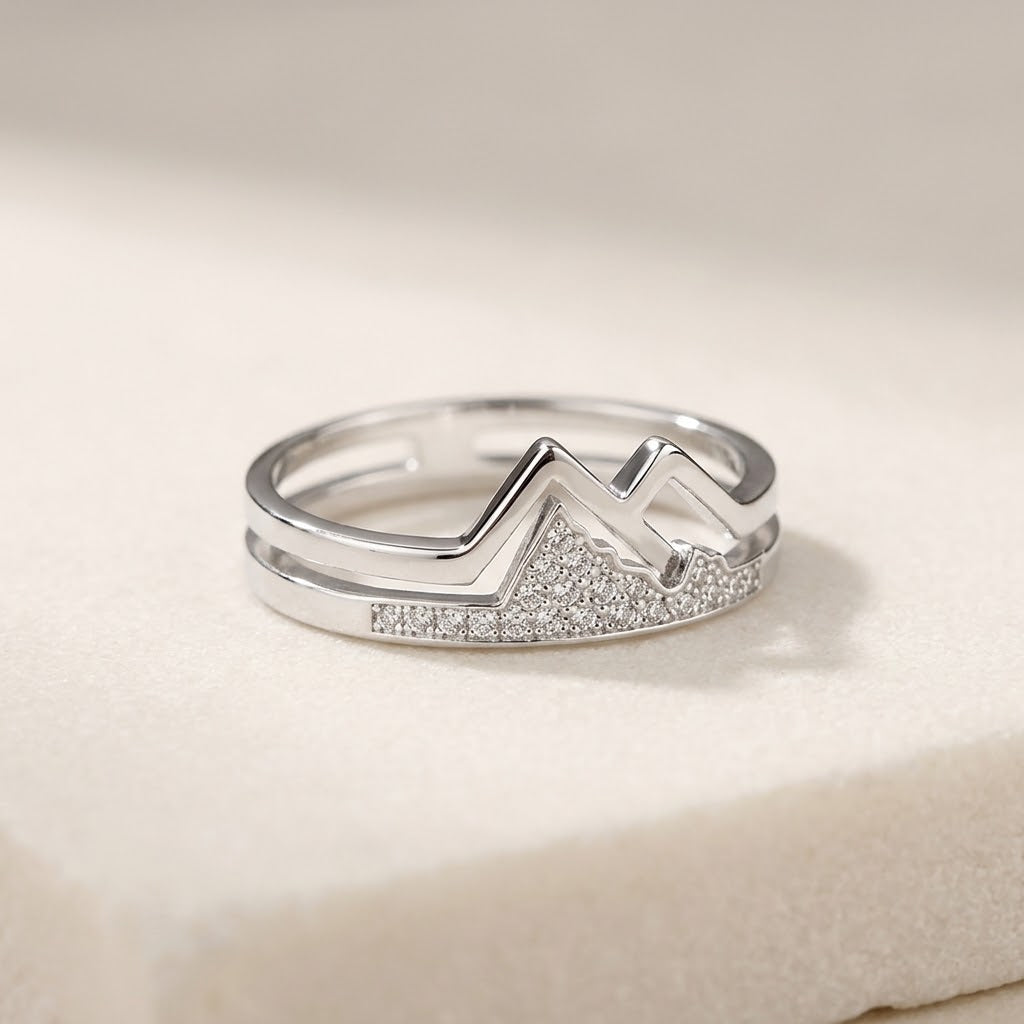 She Moves Mountains — Mountain Ring for Sister