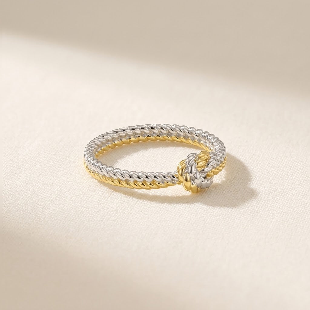 Knotted Together, No Matter What — Knot Ring for Best Friend