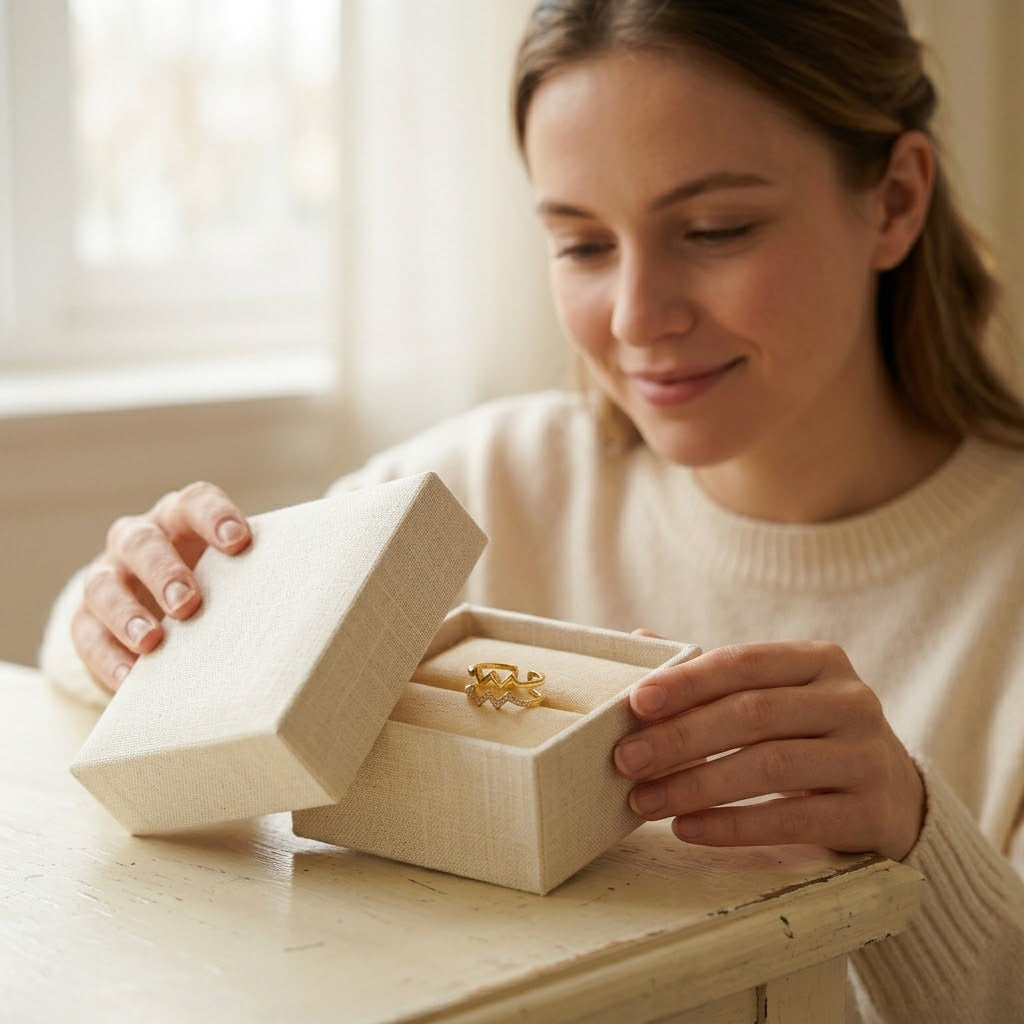 Zigzag Ring worn on hand - Kynd Co.