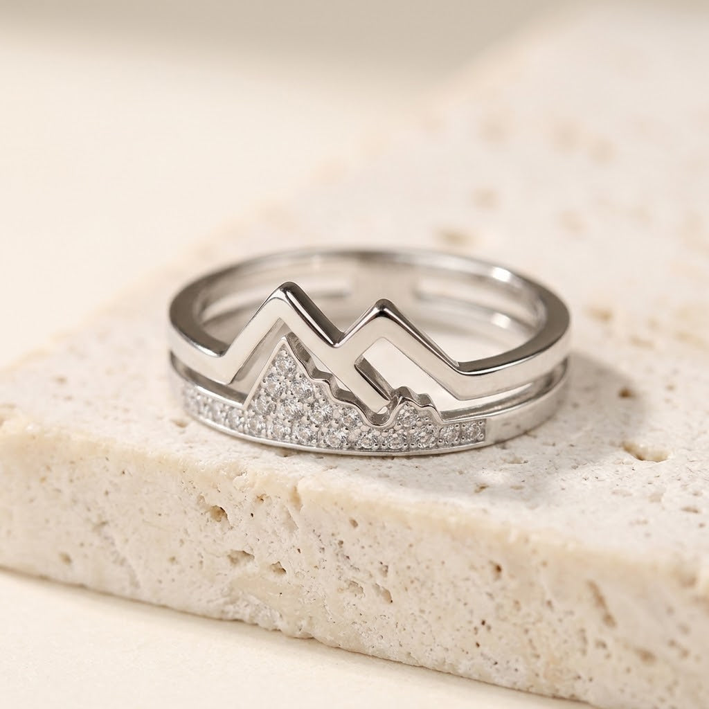 She Moves Mountains — Mountain Ring for Sister