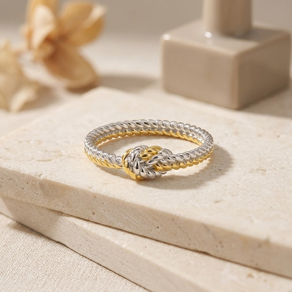 Knotted Together, No Matter What — Knot Ring for Best Friend