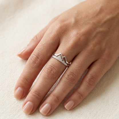 She Moves Mountains — Mountain Ring for Sister