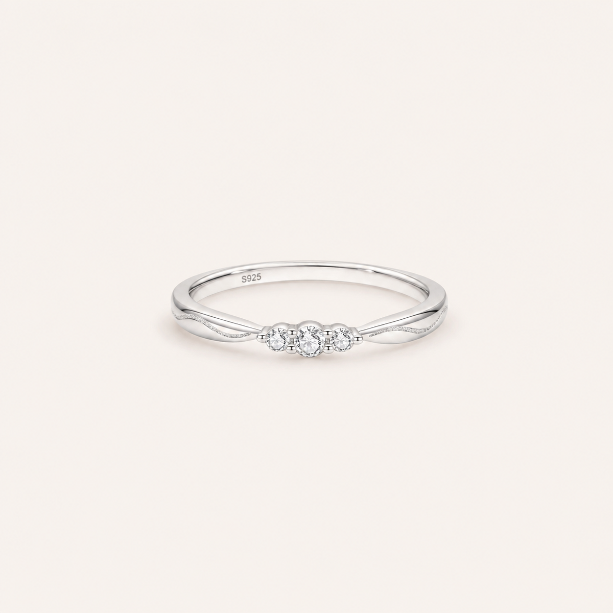 Then, Now, Always — Trio Stone Ring for Mom