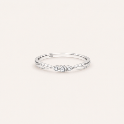 Then, Now, Always — Trio Stone Ring for Mom