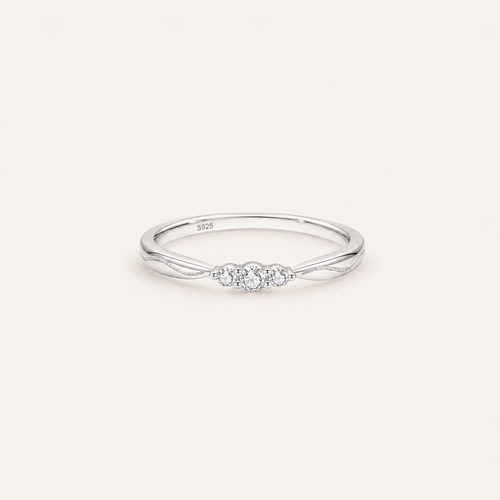 Then, Now, Always — Trio Stone Ring for Mom