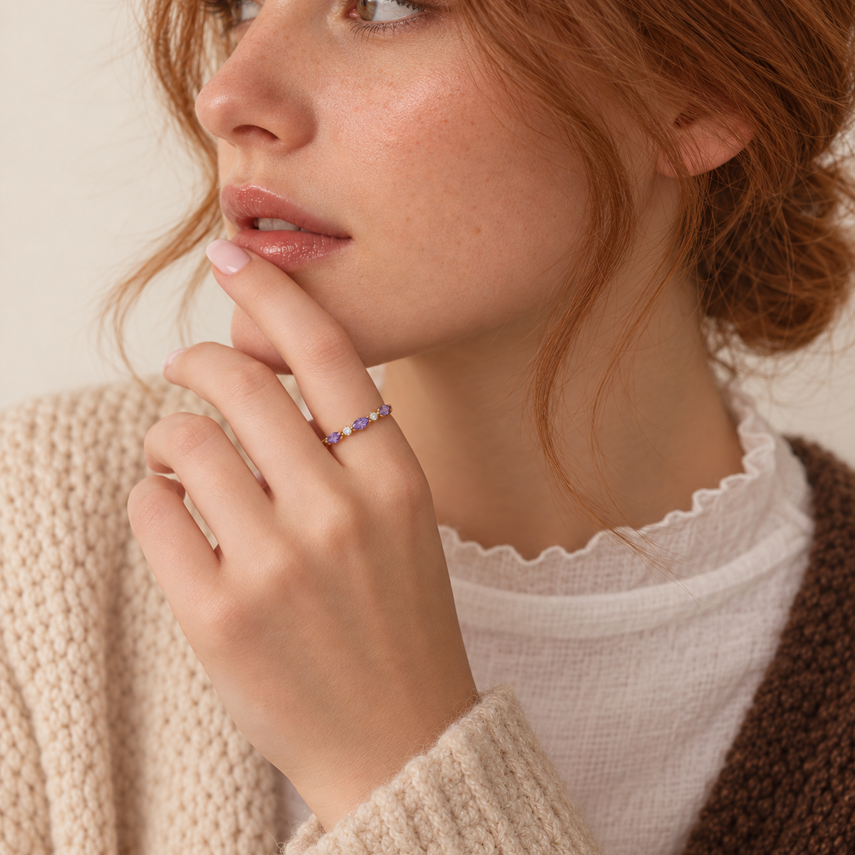 Your Month, Your Story Marquise Birthstone Ring