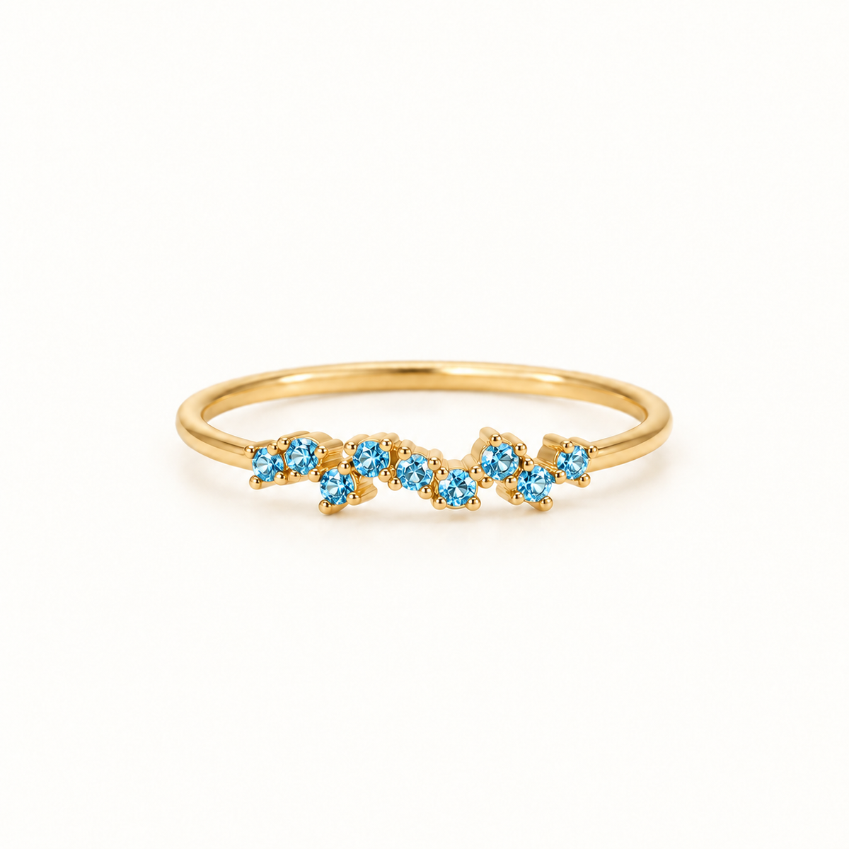 One Month, One Memory Dainty Birthstone Band