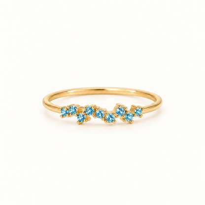One Month, One Memory Dainty Birthstone Band