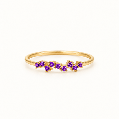 One Month, One Memory Dainty Birthstone Band