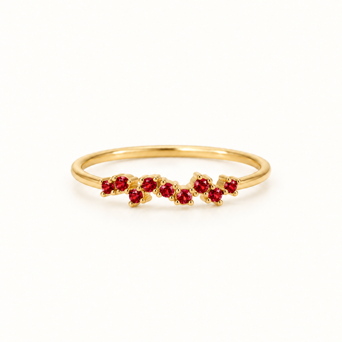 One Month, One Memory Dainty Birthstone Band
