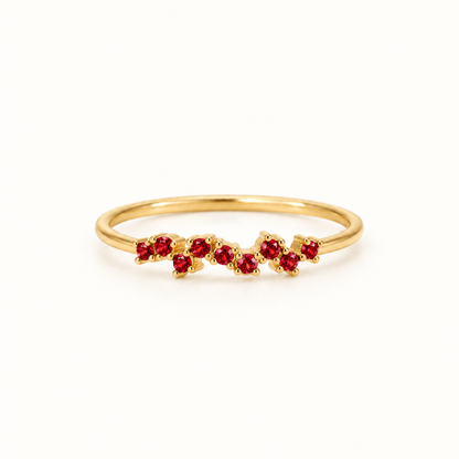 One Month, One Memory Dainty Birthstone Band
