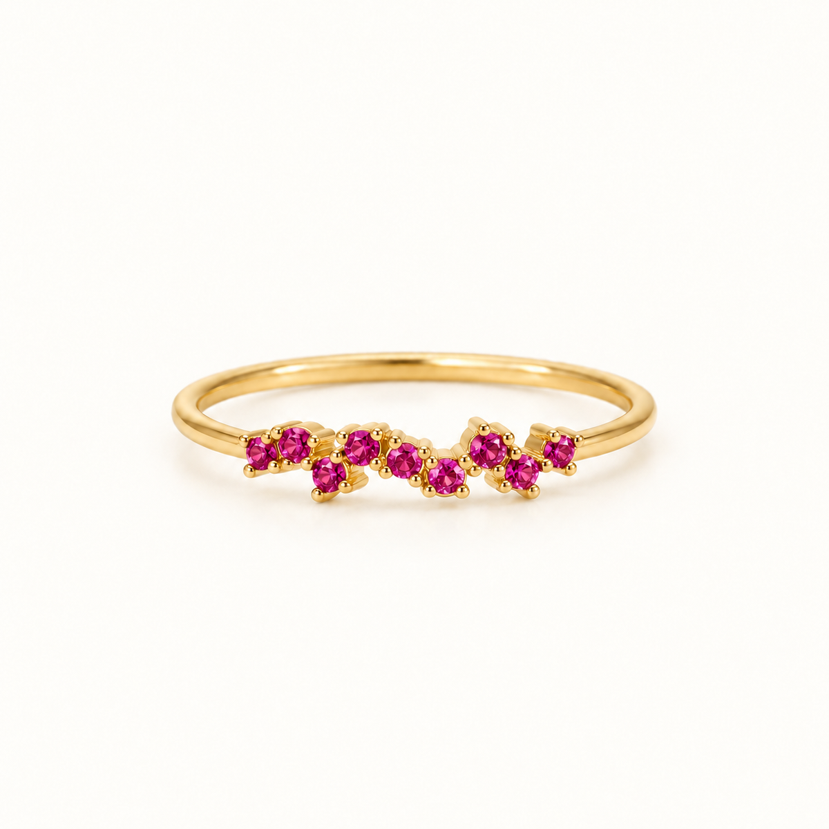 One Month, One Memory Dainty Birthstone Band
