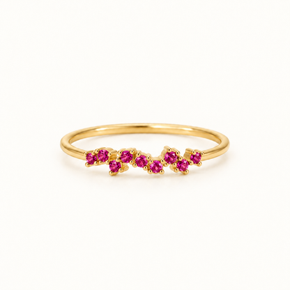 One Month, One Memory Dainty Birthstone Band