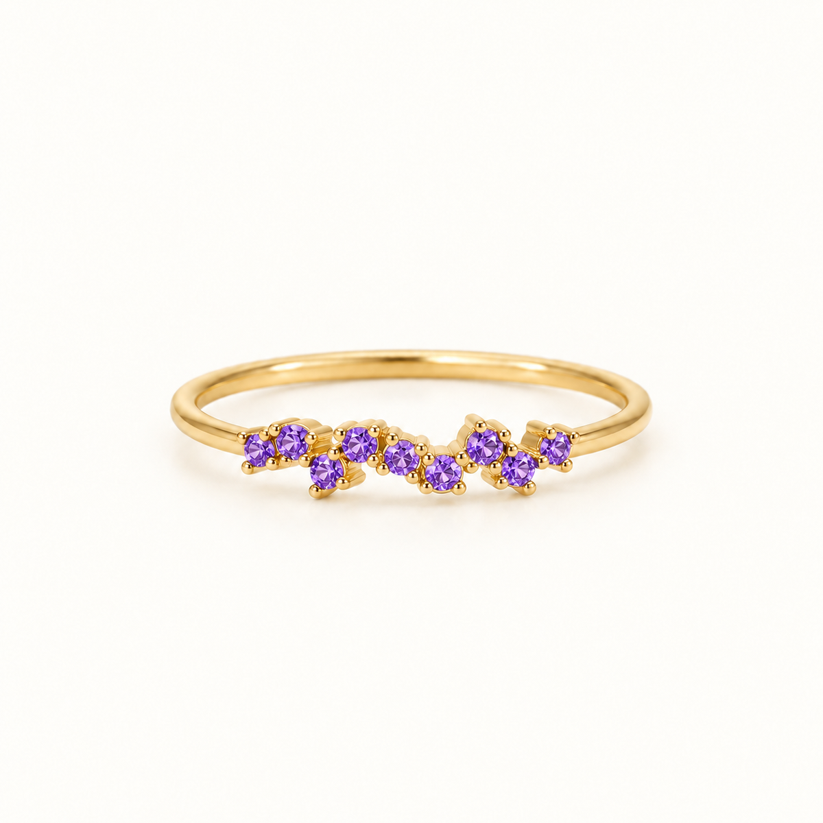 One Month, One Memory Dainty Birthstone Band