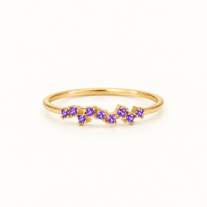 One Month, One Memory Dainty Birthstone Band