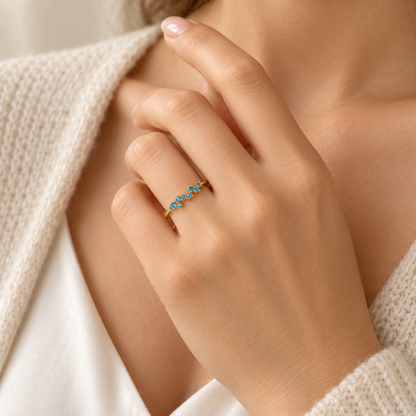 One Month, One Memory Dainty Birthstone Band