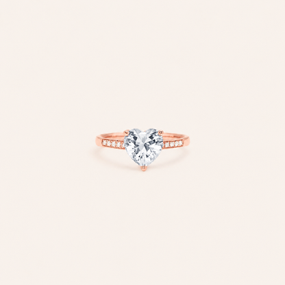 My Heart Picked You — Heart Solitaire Ring for Best Friend — Kynd Co